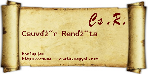 Csuvár Renáta névjegykártya