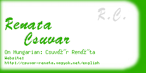 renata csuvar business card